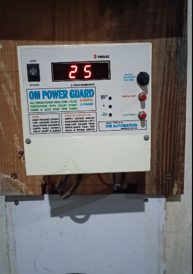 Digital Voltage Protector for Whole House – Om Power Guard 3 Phase Digital (ELCB + High/Low Voltage Cutoff + Overload Protection) photo review